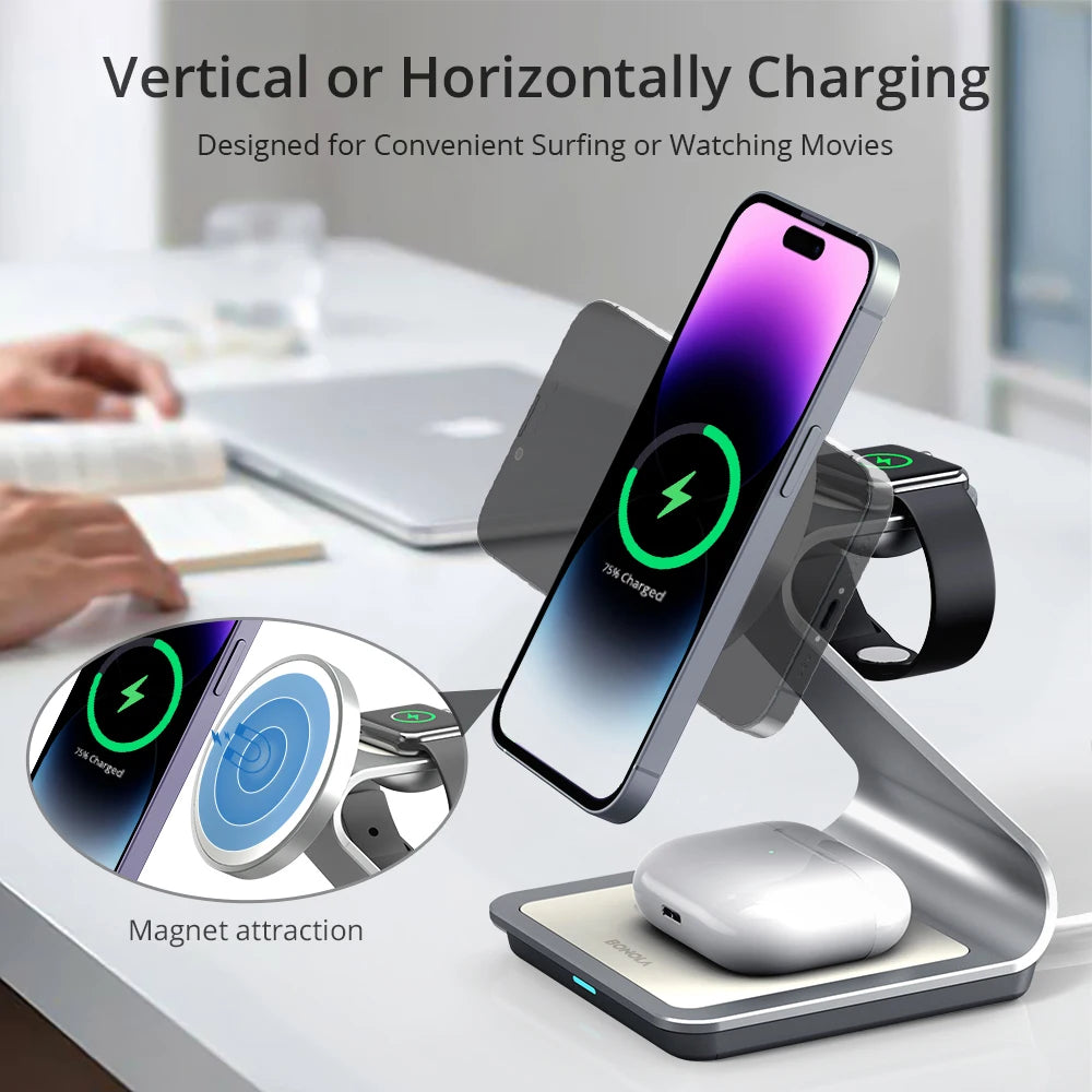 Safe & Reliable 30W 3-in-1 Wireless Charger: Your Trusted Power Solution for Apple Devices     FREE SHIPPING